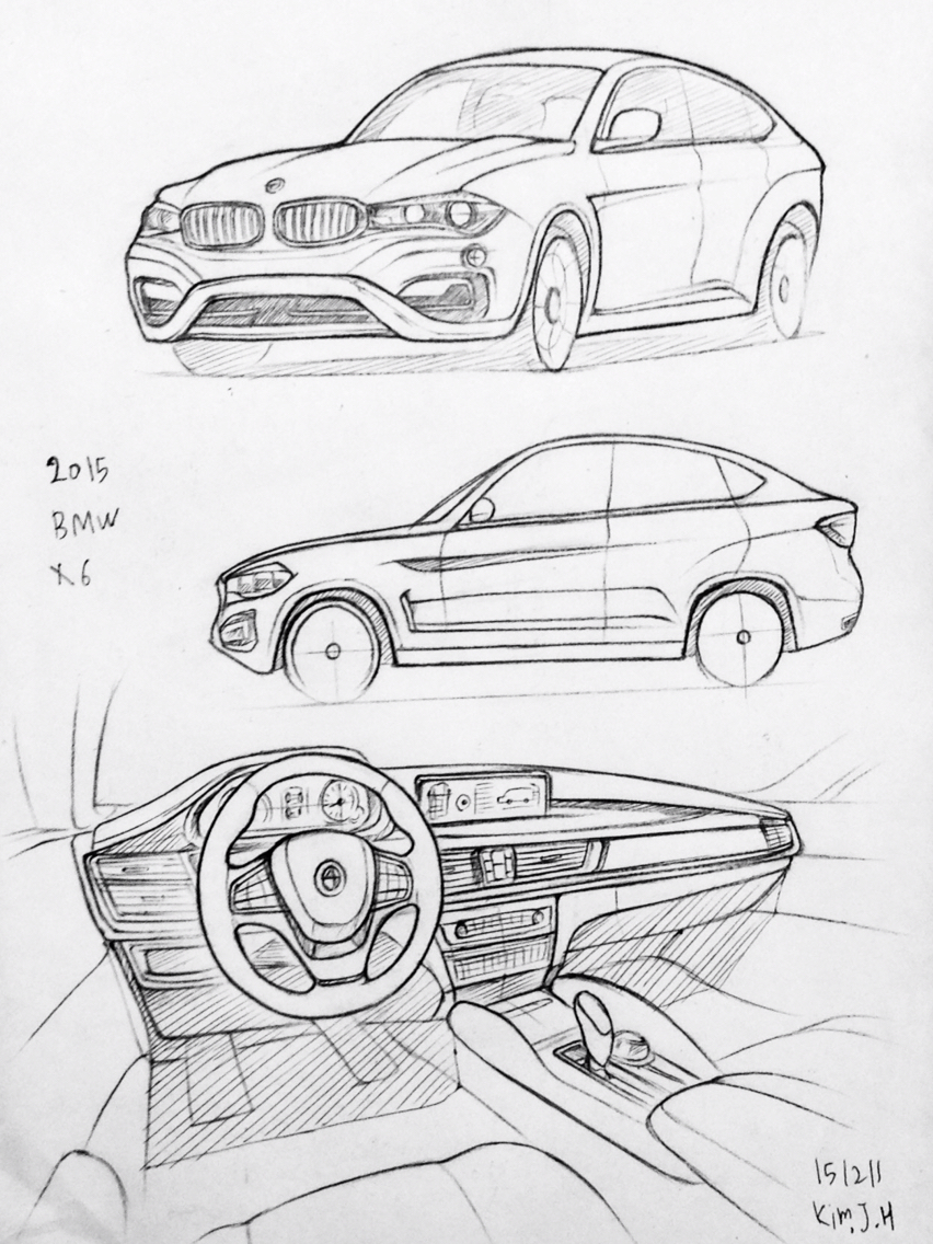 852x1136 Drawn Lines Car