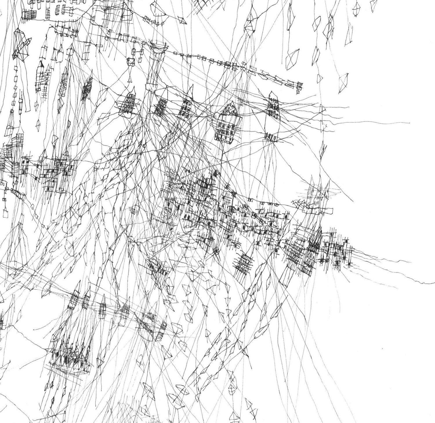 1500x1459 Landscape Ink Drawing Drawing Art Fine Art Print Black