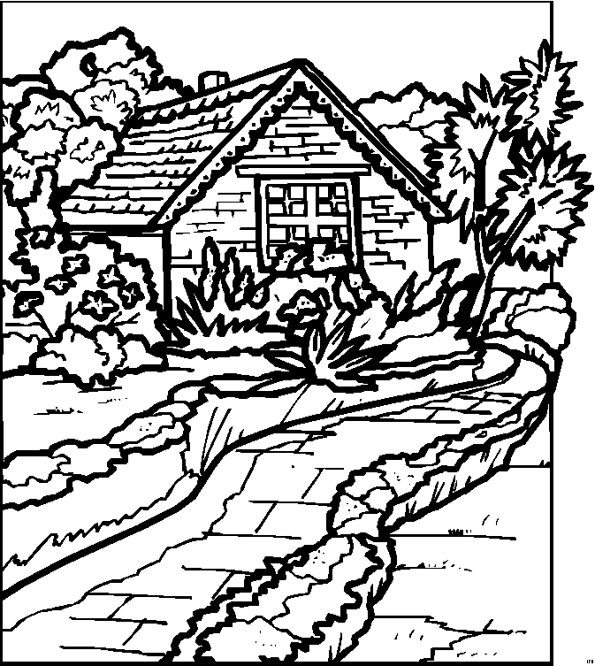 673x753 Detailed Landscape Coloring Pages For Adults Color Bros