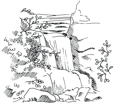 400x367 How To Draw Landscapes Waterfall Image Gallery Draw