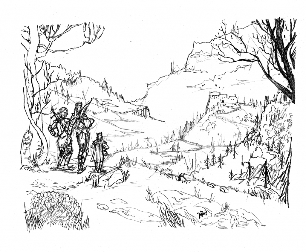 Landscape Line Drawing at GetDrawings | Free download