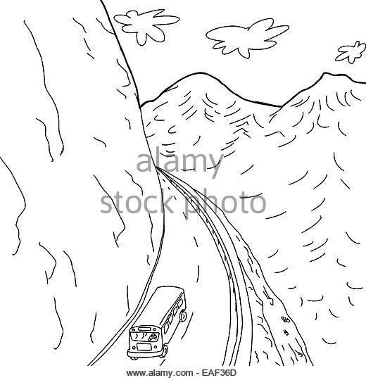 520x540 Outline Landscape With School Bus Stock Photos Amp Outline Landscape