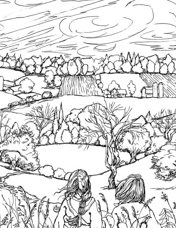 570x738 Coloring Pageinstant Printable Downloadadult Color