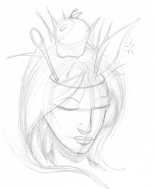 600x733 Pencil Sketches Nature Sceneries Landscapes Flowers