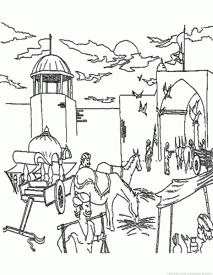 720x930 Landscape Coloring Pages