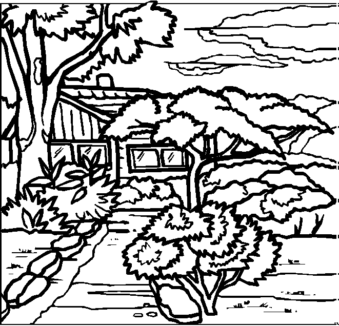 661x636 Coloring Page Landscapes