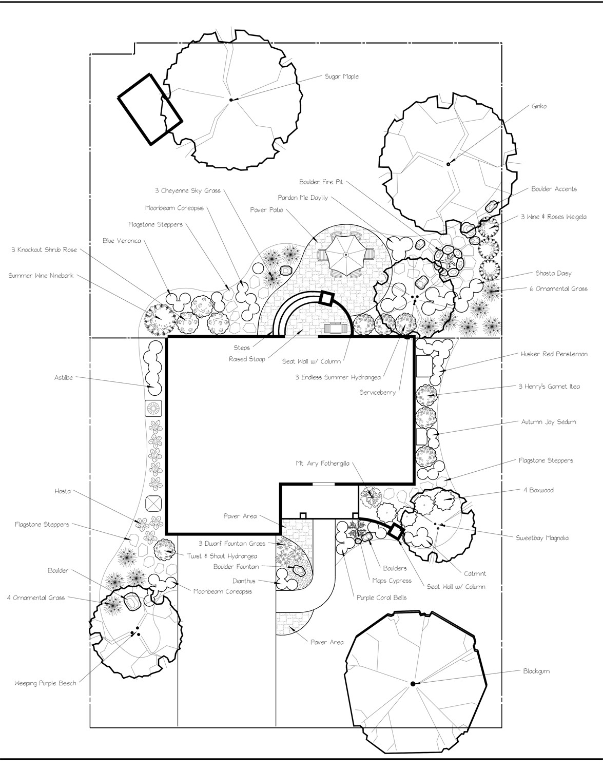 Landscaping Drawing at GetDrawings | Free download