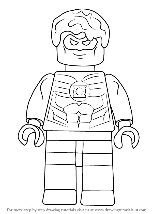 598x844 Learn How To Draw Green Lantern From The Lego Movie (The Lego