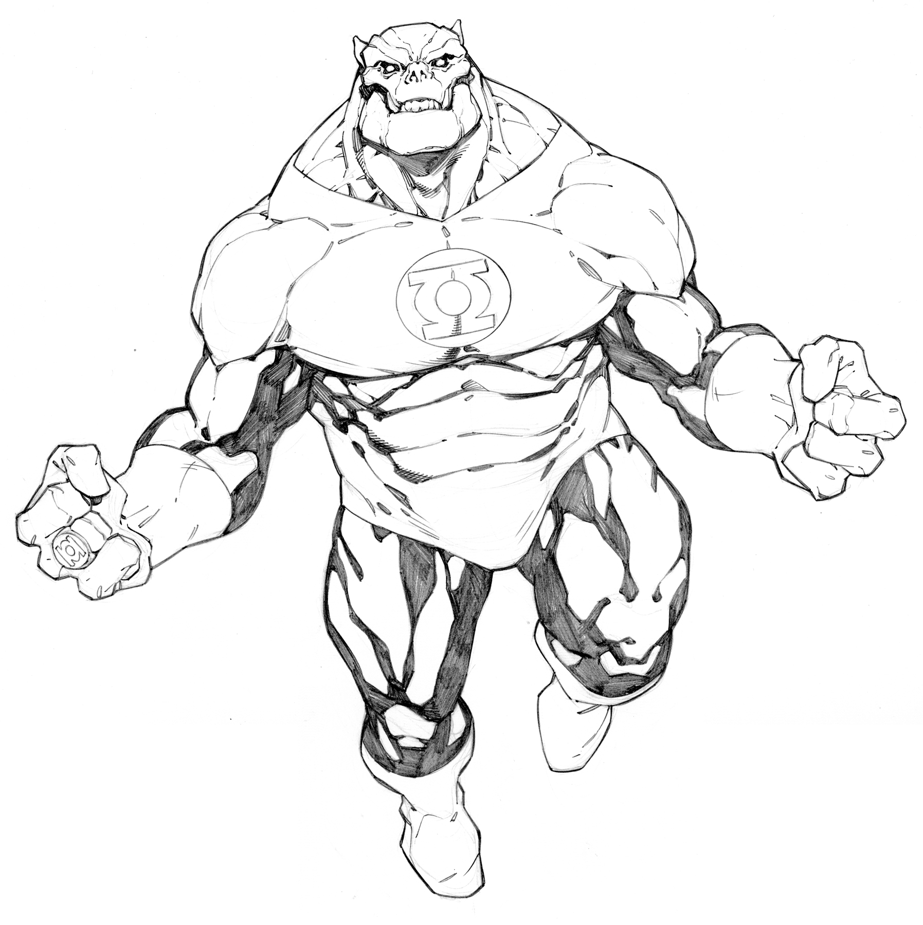 1795x1800 Kilowog Green Lantern By Kinda Sketchy