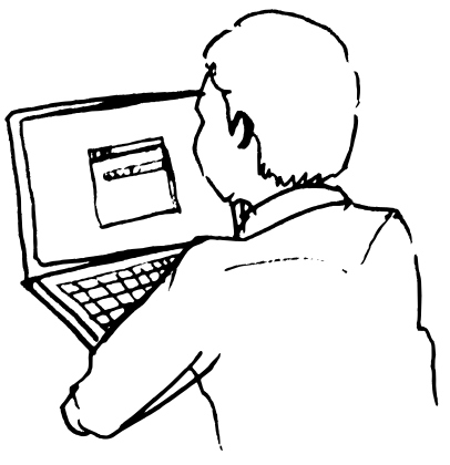 406x420 Man Using Laptop