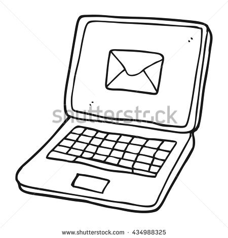 450x470 Laptop Clipart Drawn