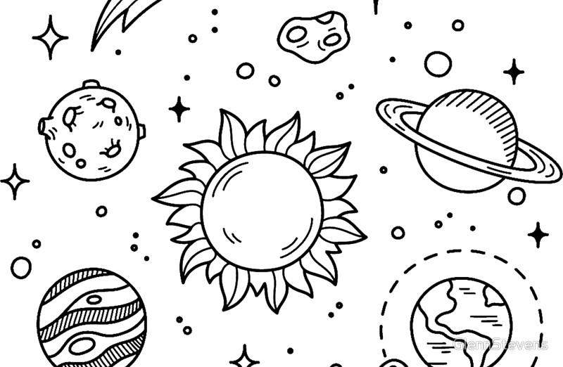 800x522 Space Tumblr Drawing Laptop Skins By Glennstevens Redbubble