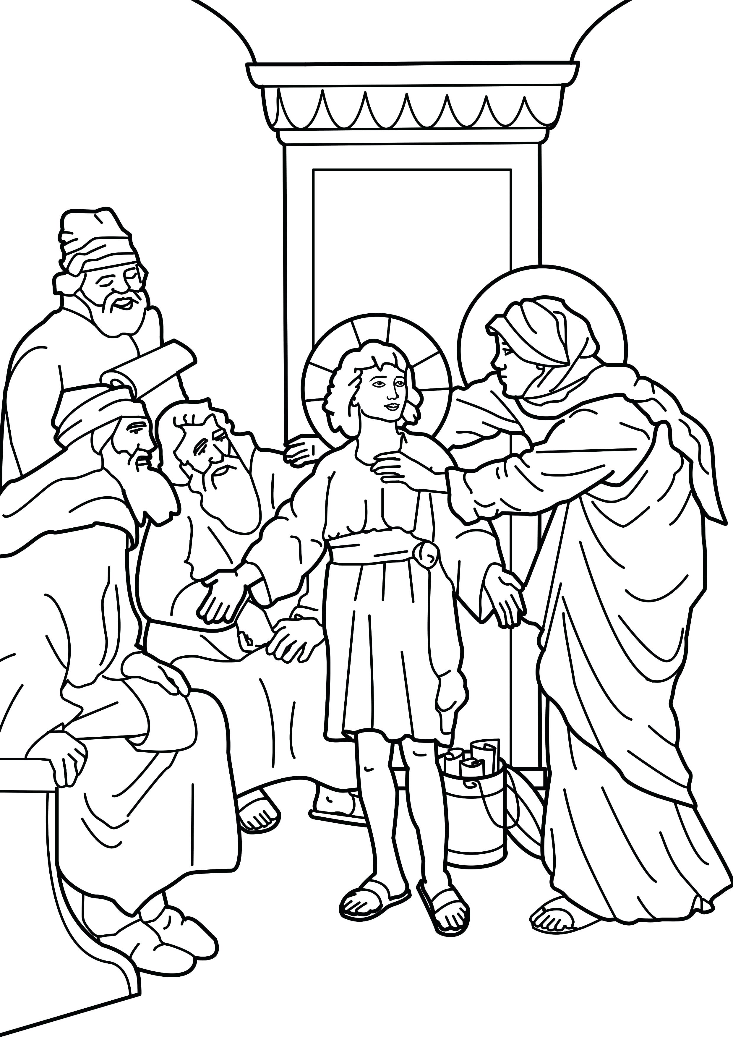 2480x3508 Coloring Last Supper Coloring Page