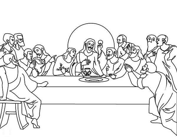 Last Supper Printable Coloring Pages 1