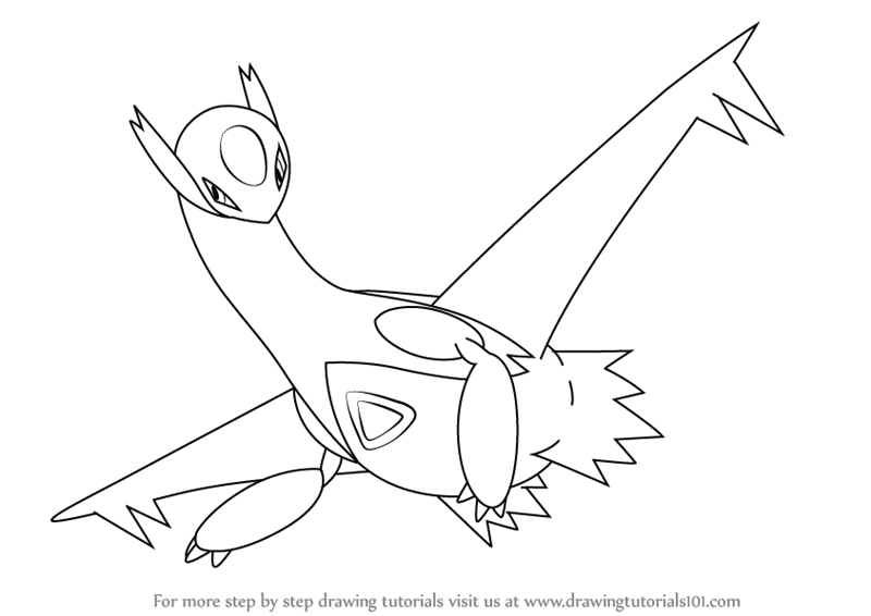 800x566 Learn How To Draw Latios From Pokemon (Pokemon) Step By Step