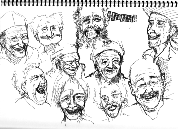 600x433 Laughing Old Man By Mei Lovedrawing