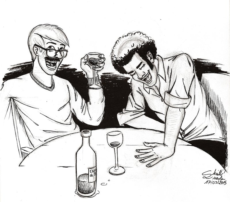 799x704 Wine And Laughs By Qbgchaille
