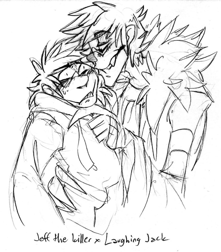 837x955 Jeff The Killer X Laughing Jack By Blasticheart