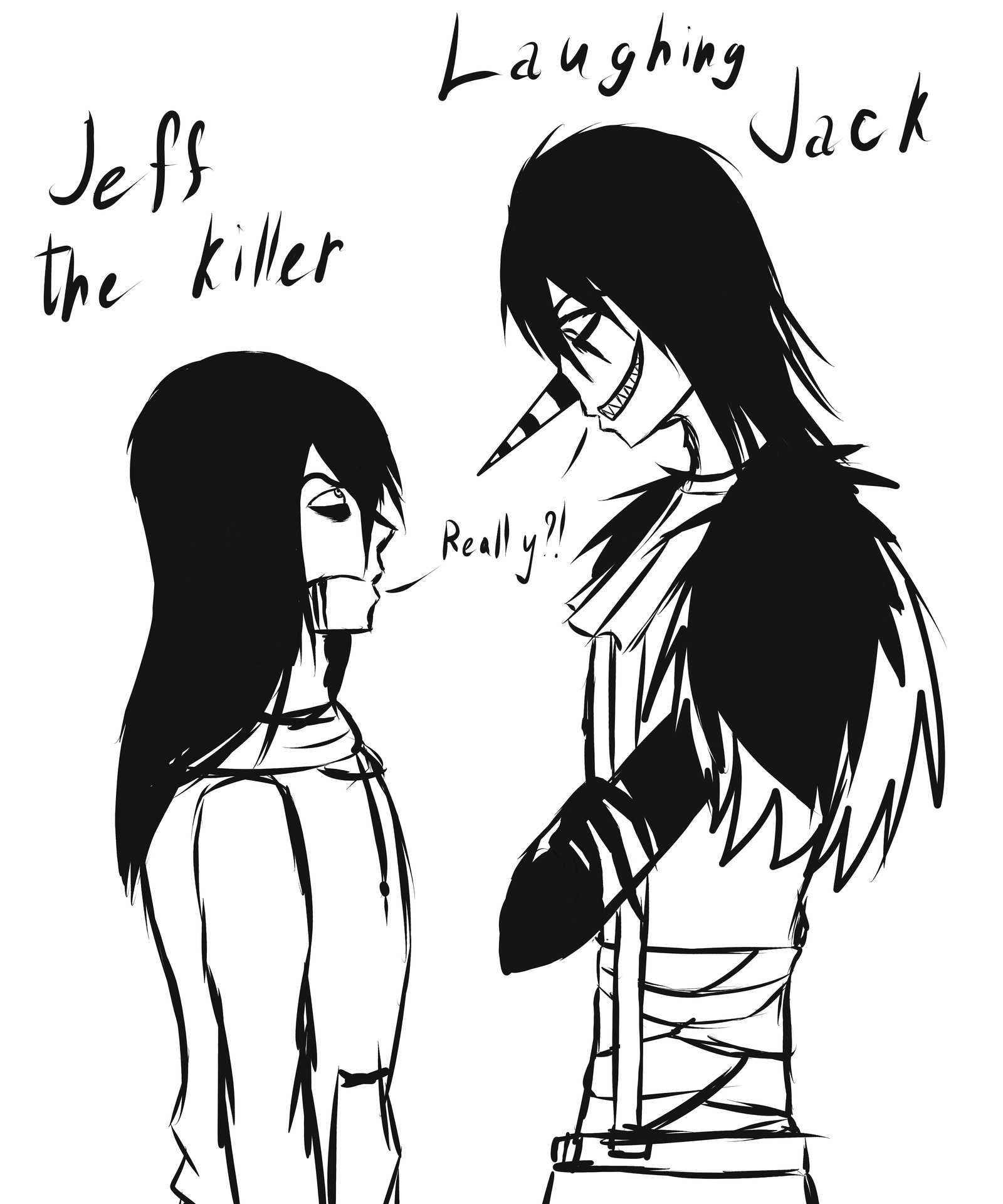 1600x1920 Laughing Jack And Jeff The Killer By Bloodymaryvoodoo