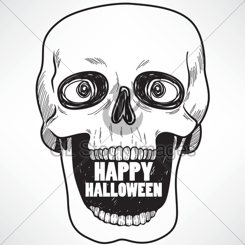 500x500 Laughing Skull Gl Stock Images