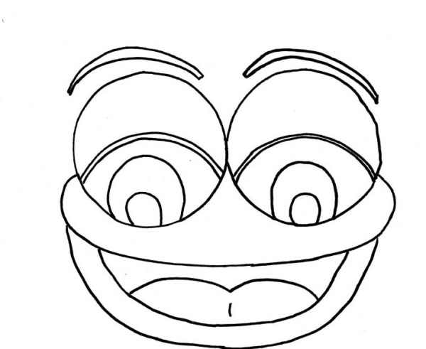 600x491 Laughing Type Of Face Coloring Page Coloring Sun