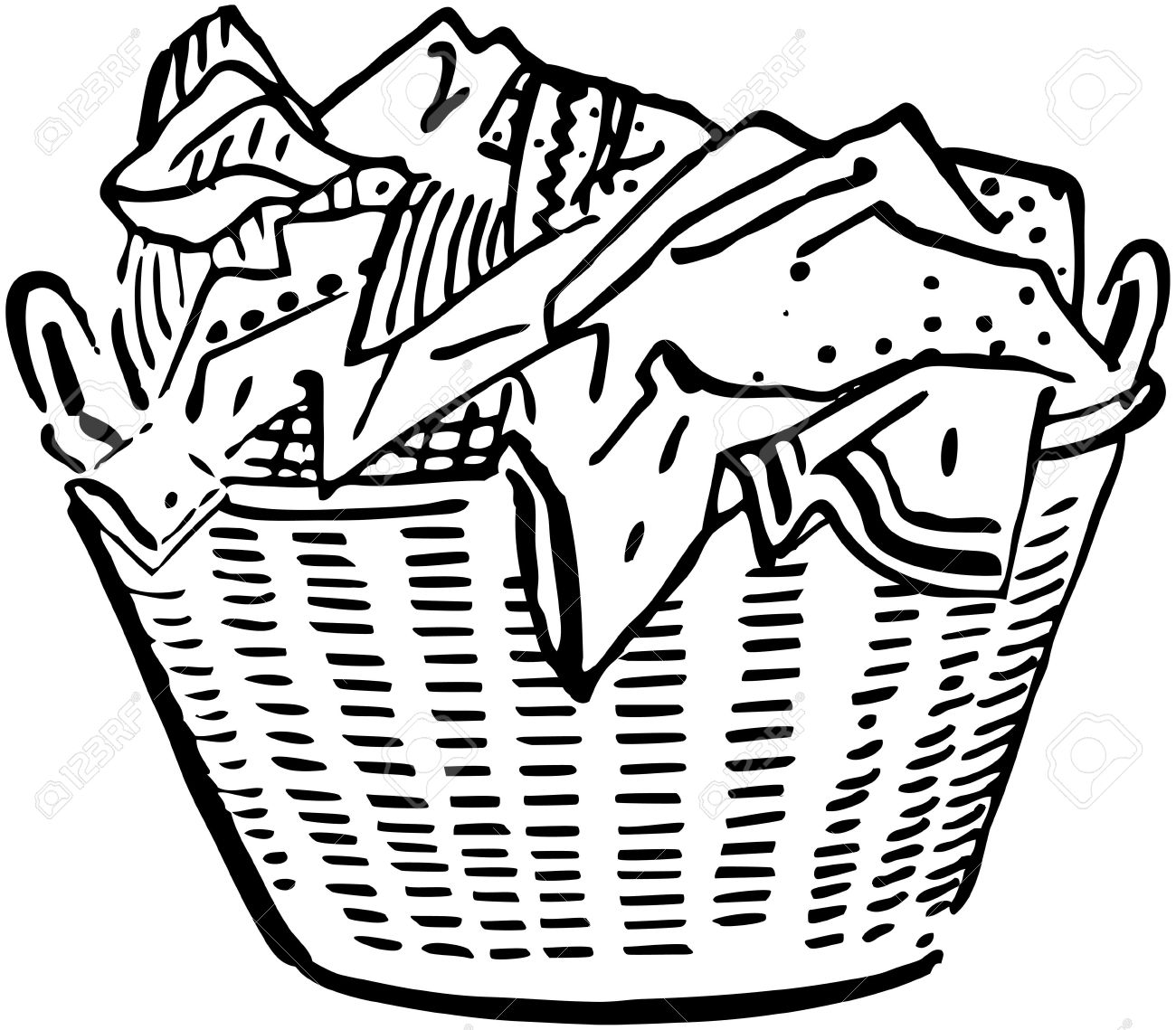 Laundry Basket Drawing at GetDrawings | Free download