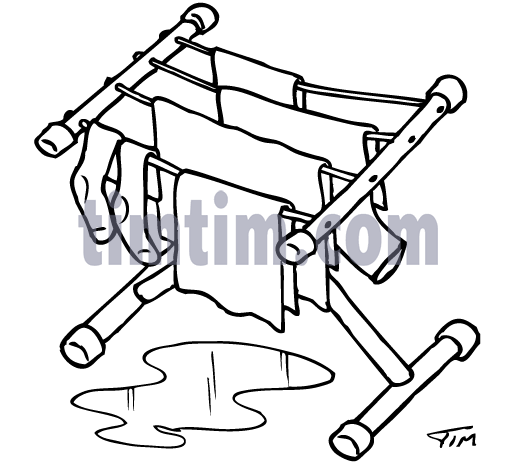 516x463 Free Drawing Of Laundry Rack Bw From The Category Building Home