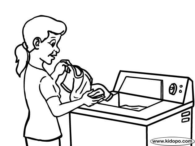 Laundry Coloring Coloring Pages