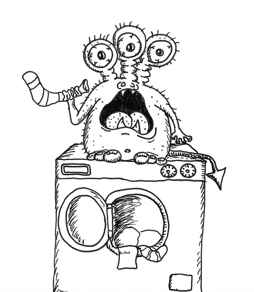 833x958 Laundry Monster By Chbj