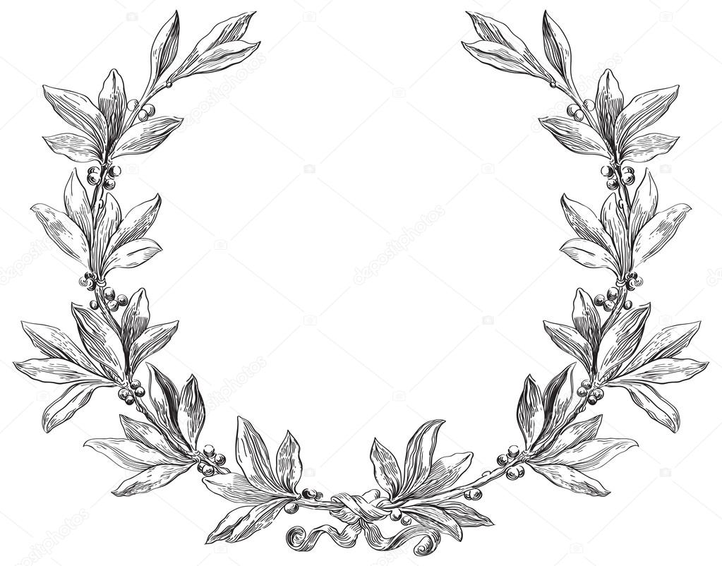 1023x802 Laurel Wreath Stock Vector Song Mi