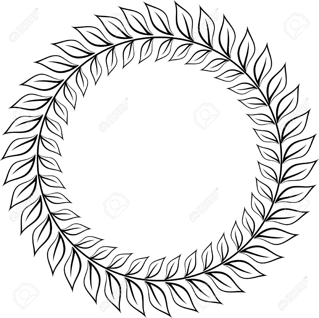 1300x1298 Laurel Wreath Emblem Clipart