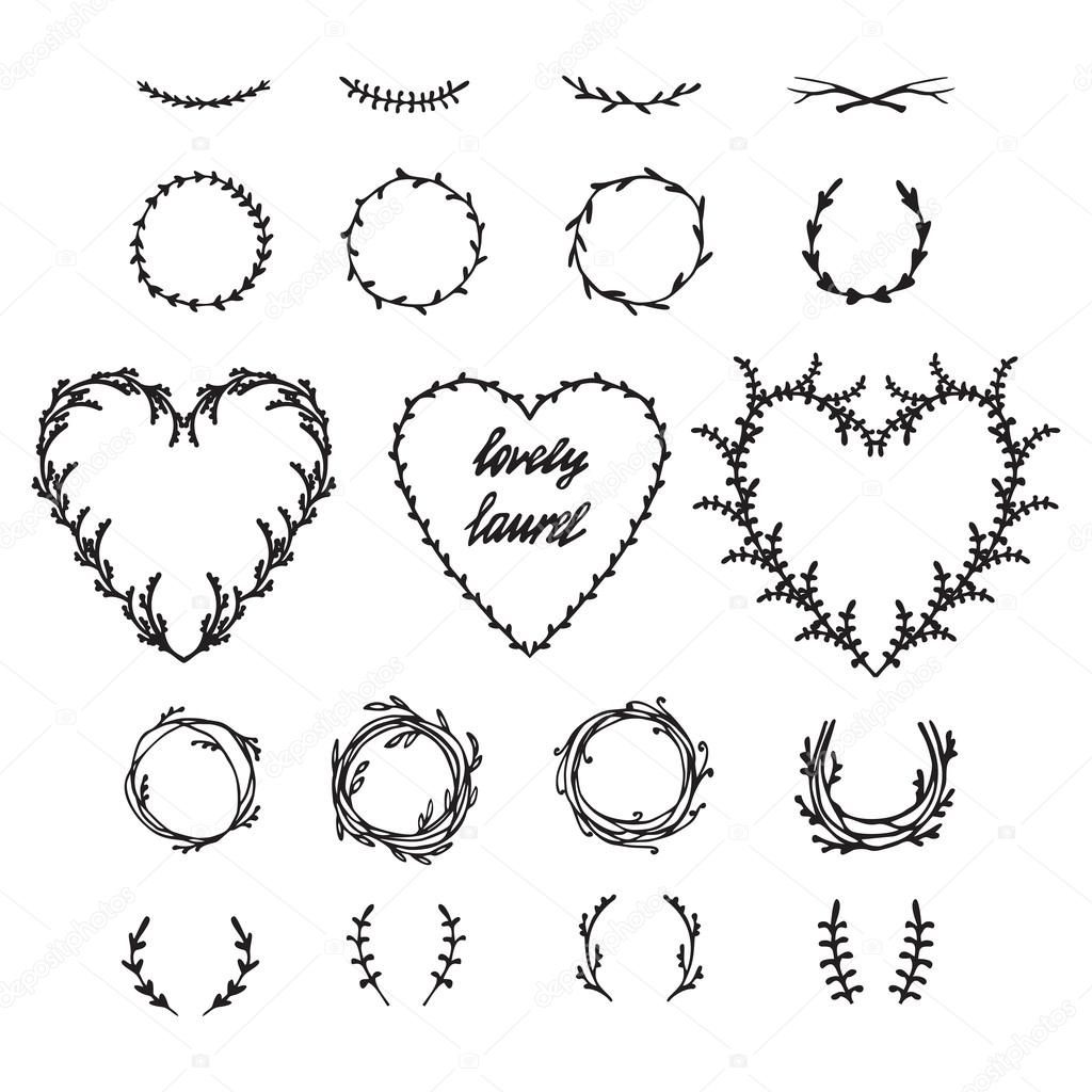 1024x1024 Ancient Wreath, Text Dividers And Borders With Laurel Leaves