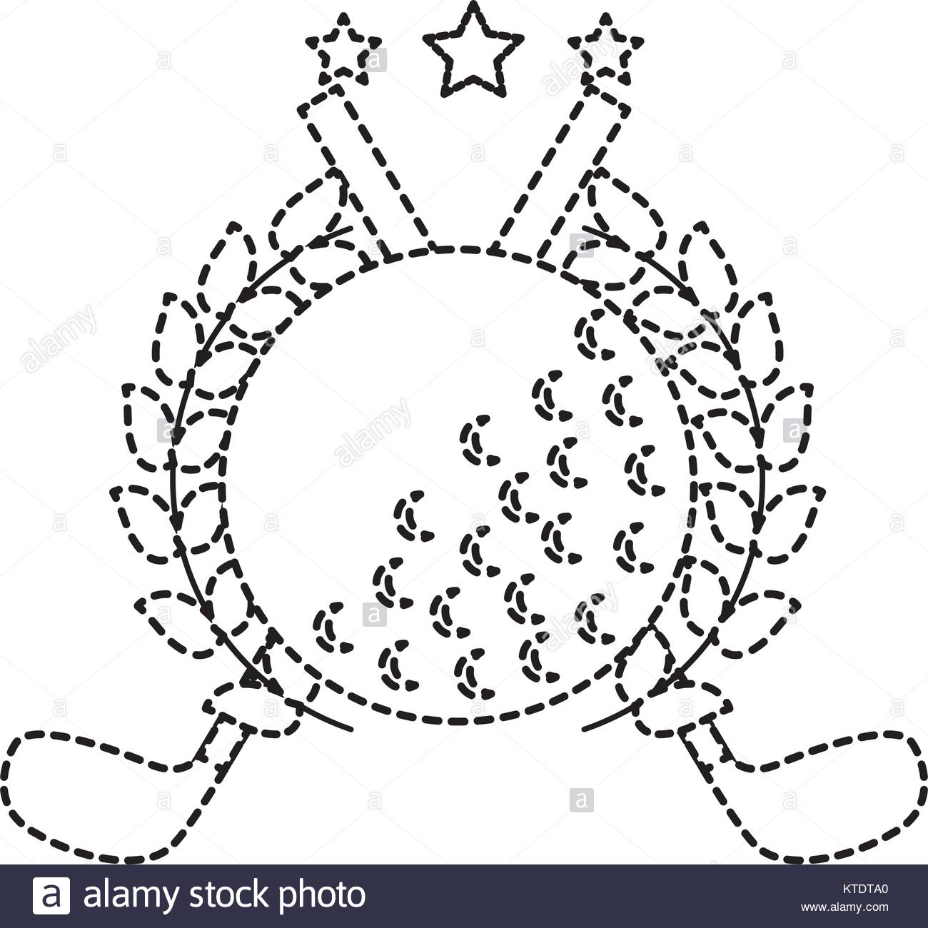 1300x1300 Ball And Clubs With Laurel Wreath Stars Golf Emblem Image Vector