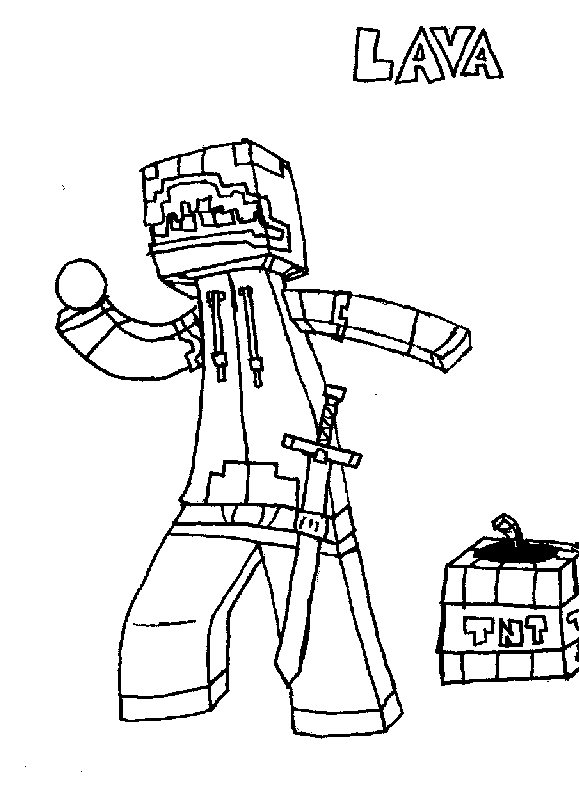 579x799 Minecraft Character Drawing By Lava1o
