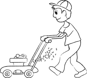 300x270 Free Kid Mowing Lawn Clipart Image 0515 1002 2520 2606 Computer