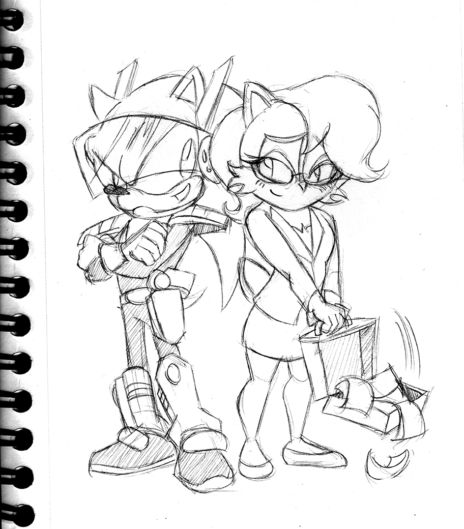 912x1040 Lawyer Sally And Zonic (Sketch) By Chauvels