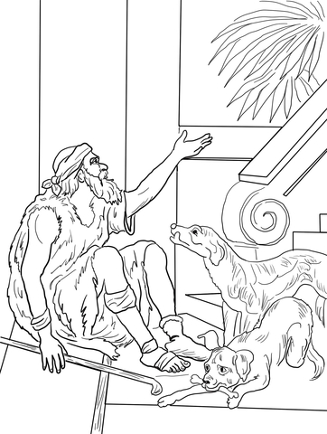 362x480 Lazarus And The Rich Man Coloring Page Free Printable Coloring Pages