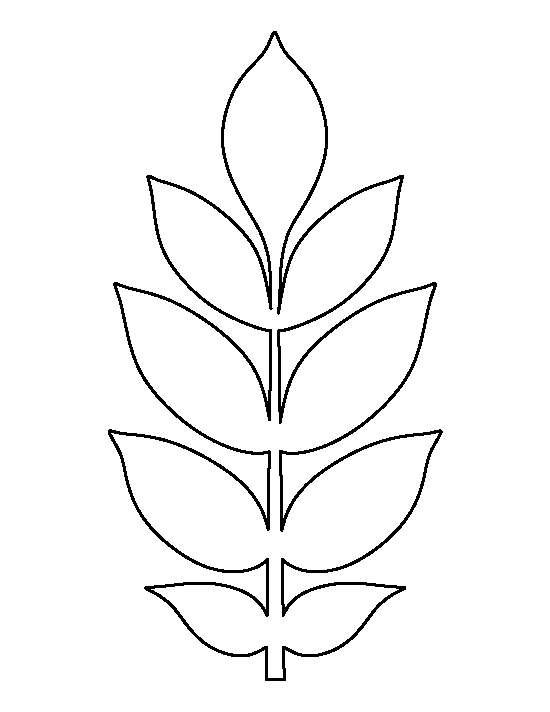 550x712 Printable Ash Leaf Template