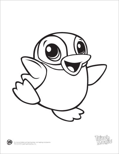 405x524 Learning Friends Penguins Baby Animal Coloring Printable