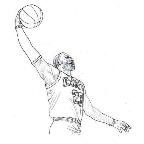 Lebron James Drawing at GetDrawings | Free download