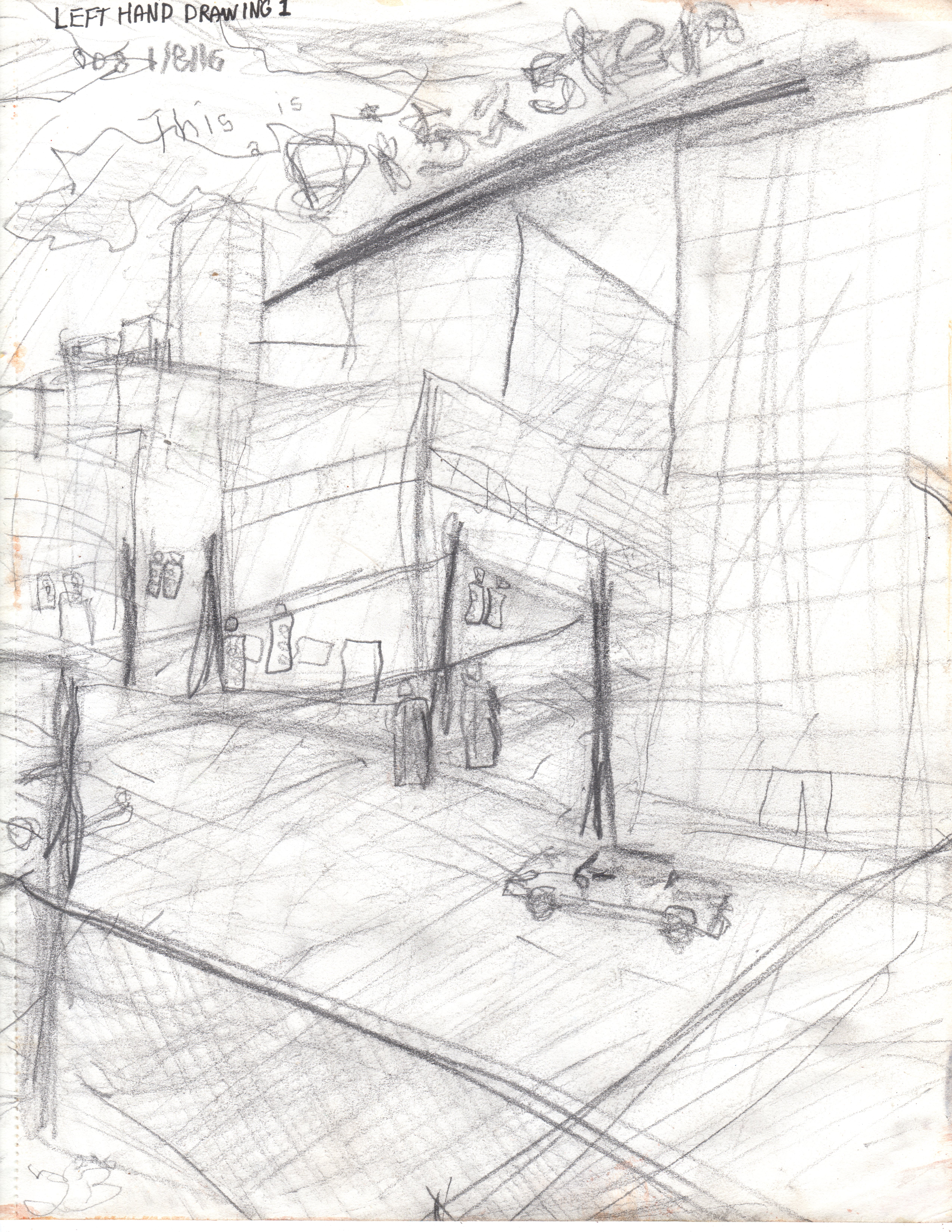 5100x6600 Intersections, 182016 Week 2, Drawing With Left Hand