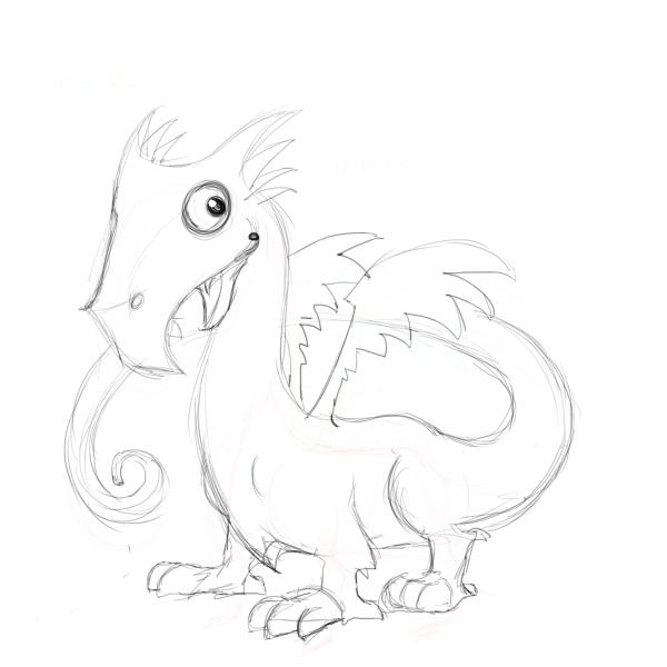 600x600 Simple Dragon Drawings