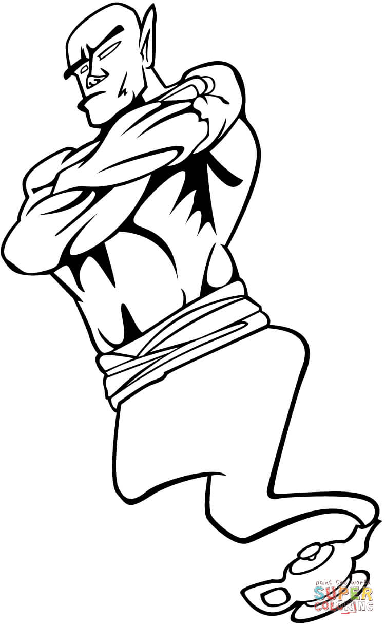 750x1217 Genie Coloring Page Free Printable Coloring Pages