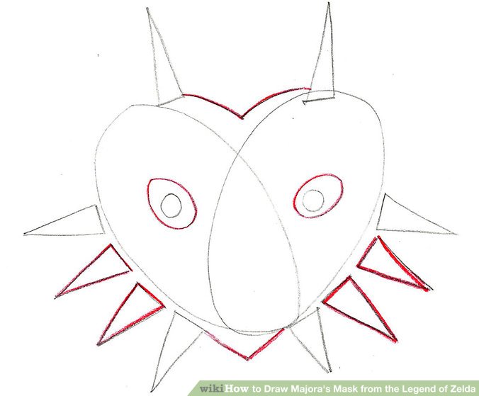 676x559 How To Draw Majora's Mask From The Legend Of Zelda 8 Steps