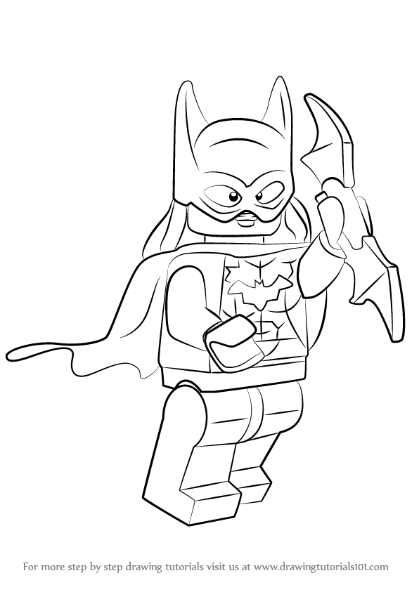 596x843 Learn How To Draw Lego Batgirl (Lego) Step By Step Drawing Tutorials