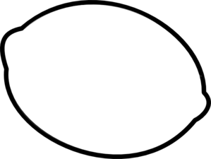 299x225 Lemon Outline Clip Art