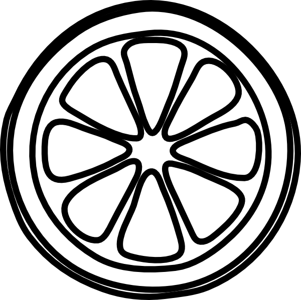 600x599 Lemon Slice Drawing Black And White Images Amp Pictures