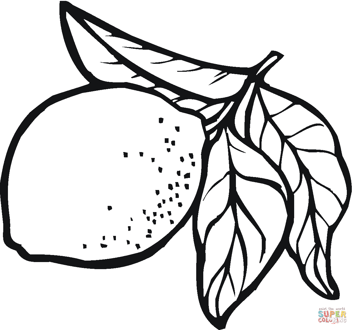 1200x1122 Lemon Clipart Colouring