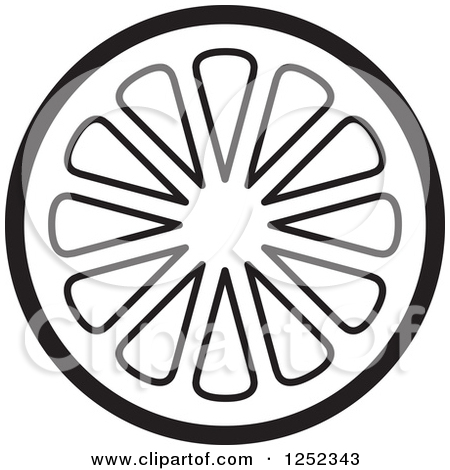 450x470 Lemon Slice Clip Art Black And White