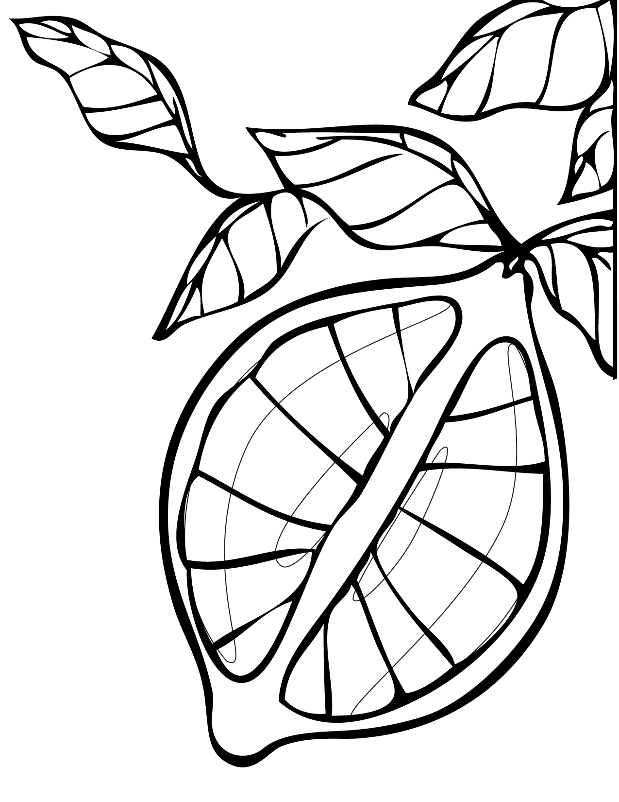 1275x1650 Lemon Coloring Page
